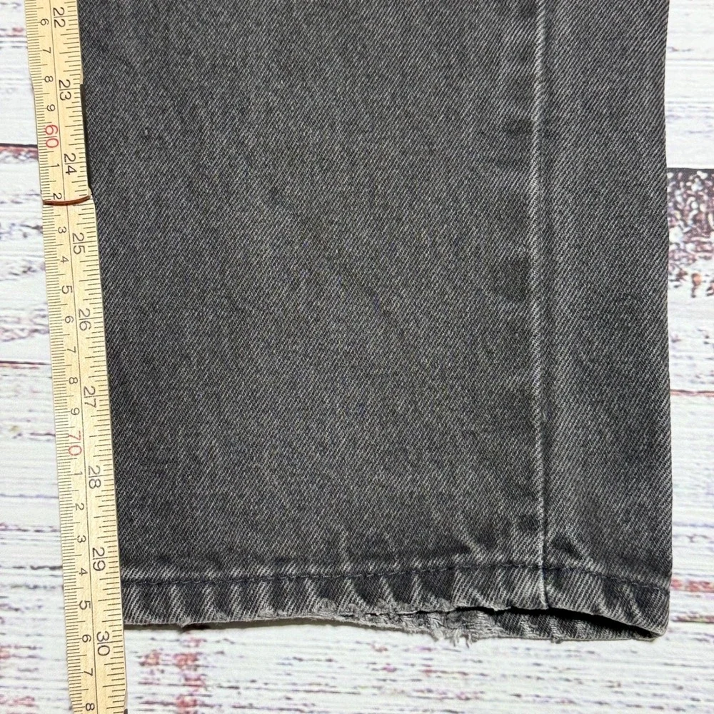 Levi's 555 Jeans 30x30 Relaxed Fit Straight Leg Black Denim Orange Tab USA Made
